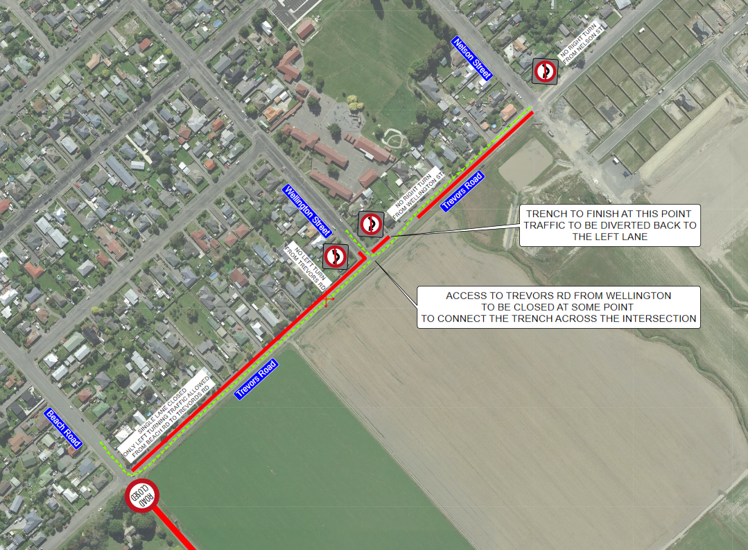 Map of watermain renewal works