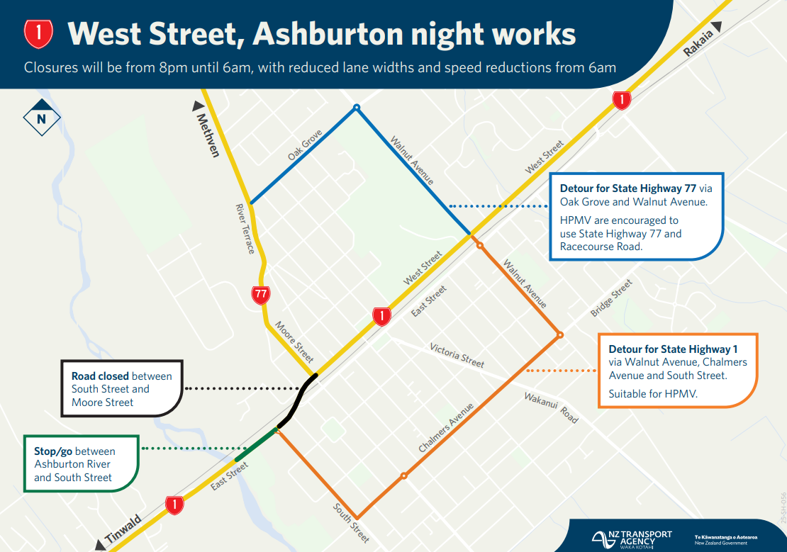 Map of Ashburton detour