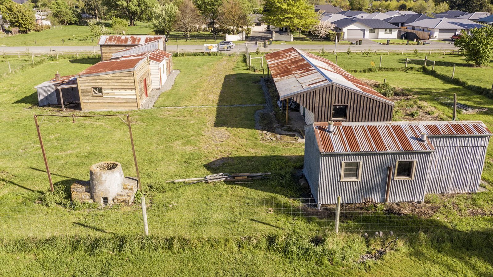 Drone image of the Ng King Bros. Chinese Market Garden Settlement banner image