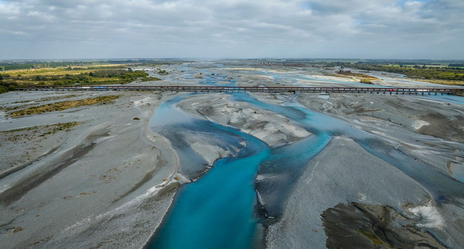 Rakaia Bridge drone image banner image